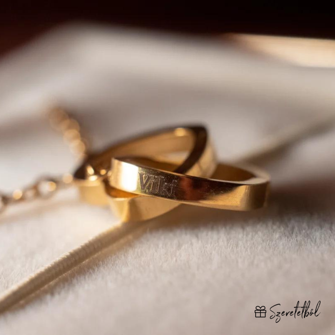 Egyedi gravírozott nyaklánc örök rózsa díszdobozban